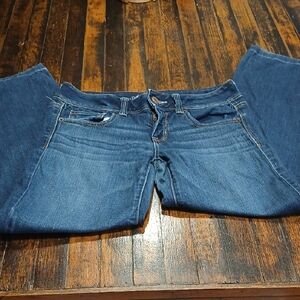 American Eagle Outfitters Dark Blue Wide Leg Jeans